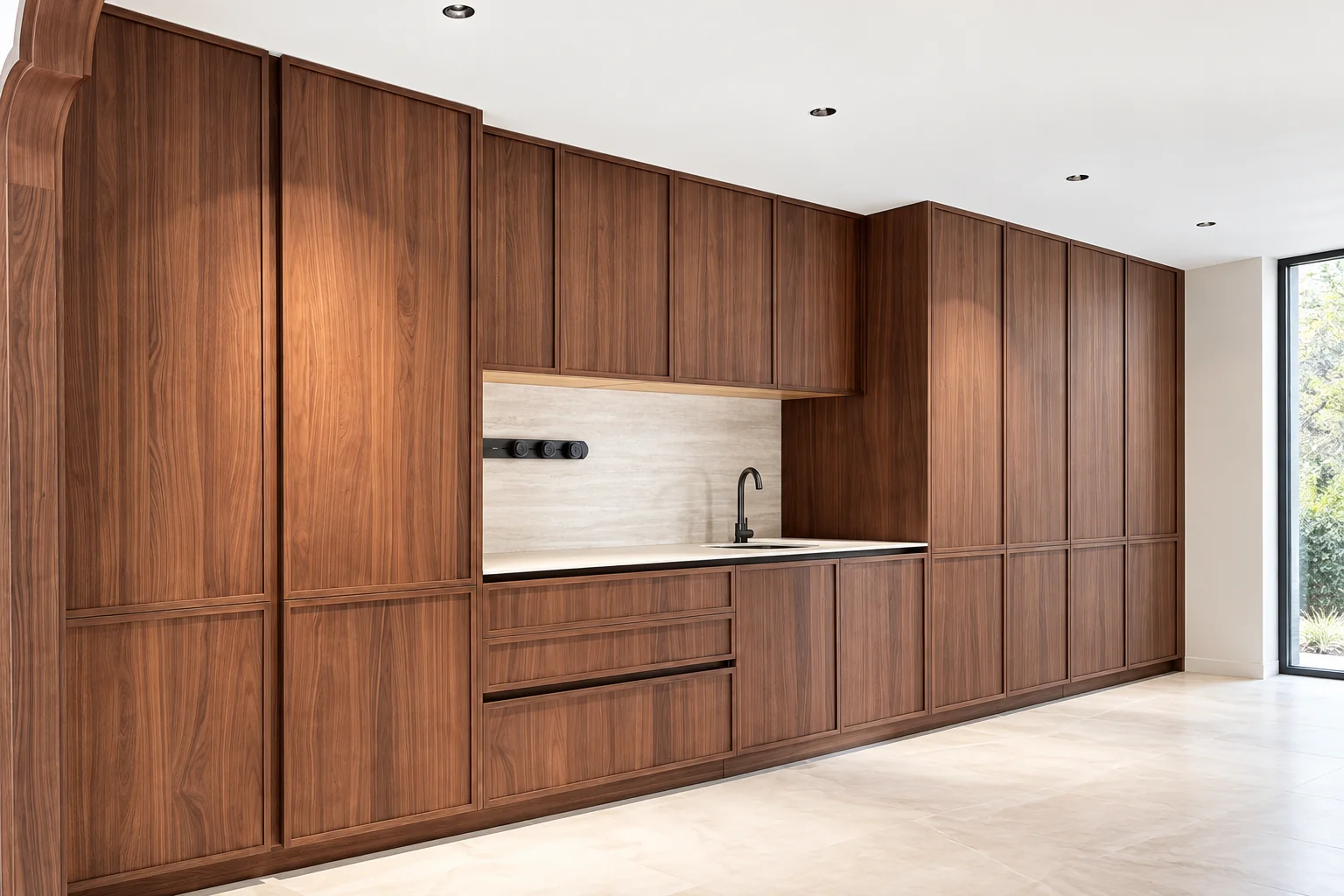 Custom cabinetry in African Wenge