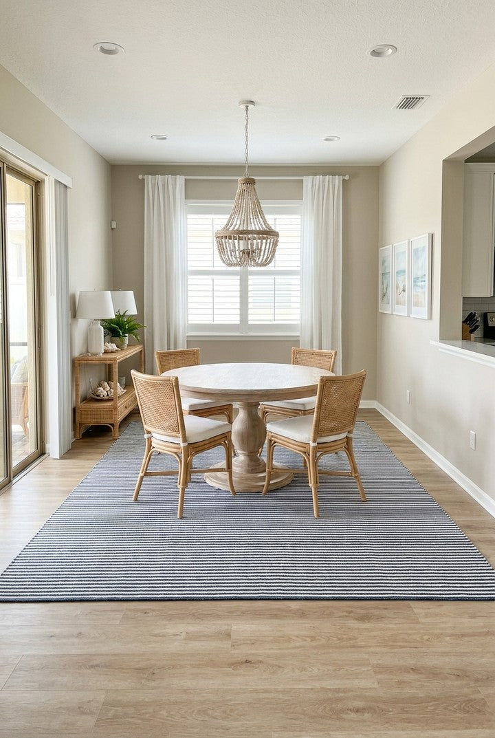 Ground the Setting with a Rug  contemporary dining room idea