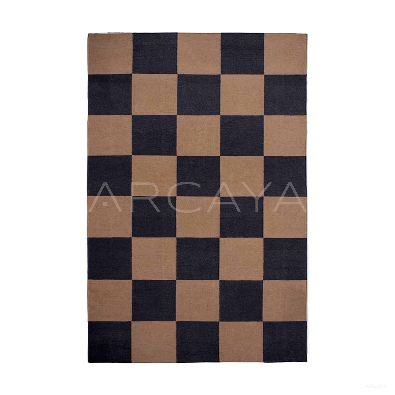 Black Camel Checkerboard Rug Dsm P036 C03