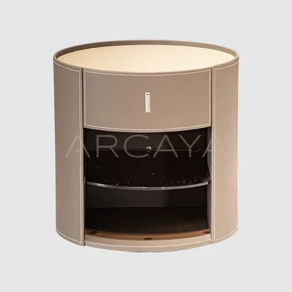 Orla Ash Nightstand - front view 04