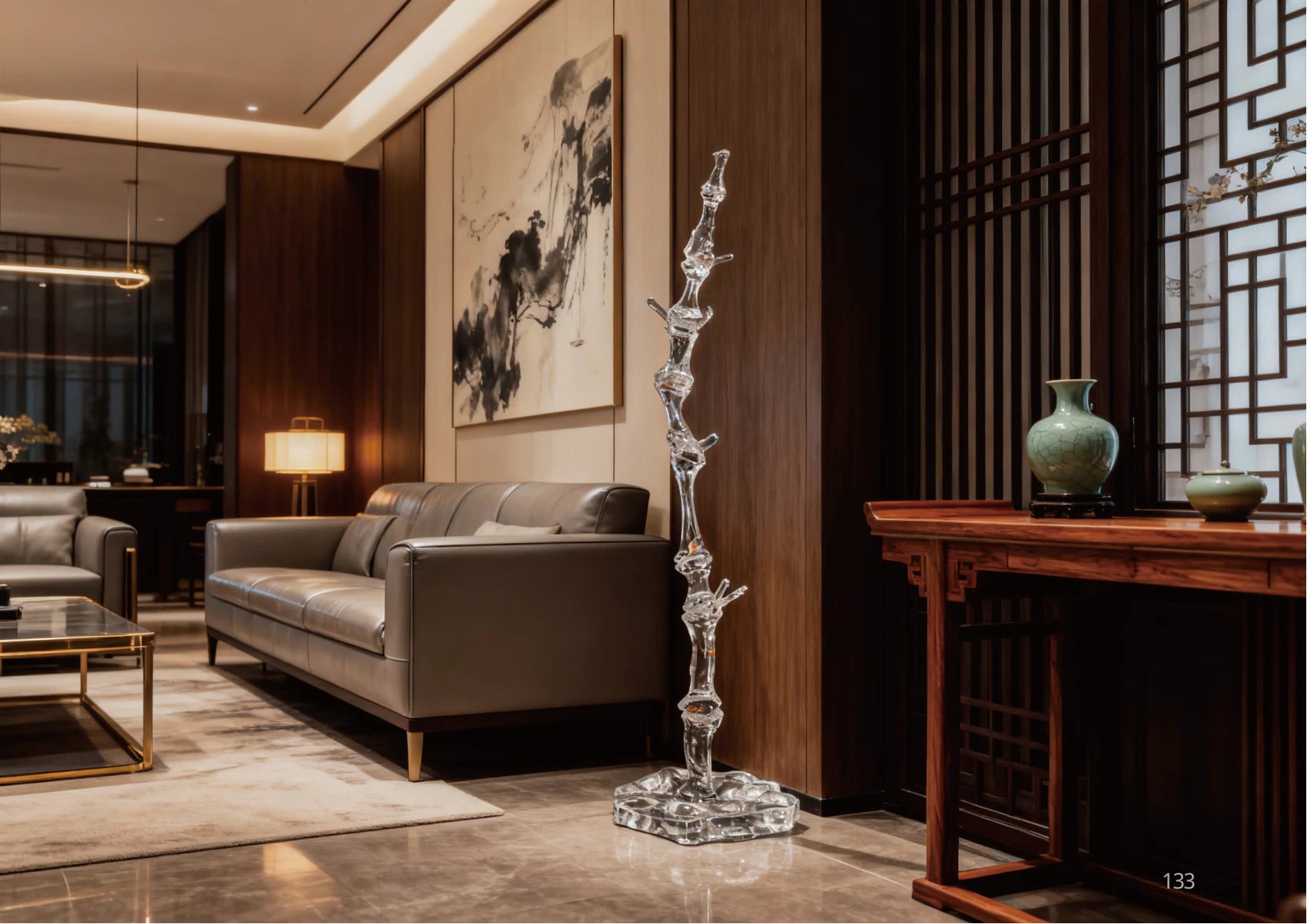 Emerald Shadow Zen Heart — Coat Stand | Seating & Display