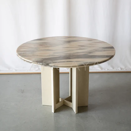 Haven Ash Dining Table - front view 04