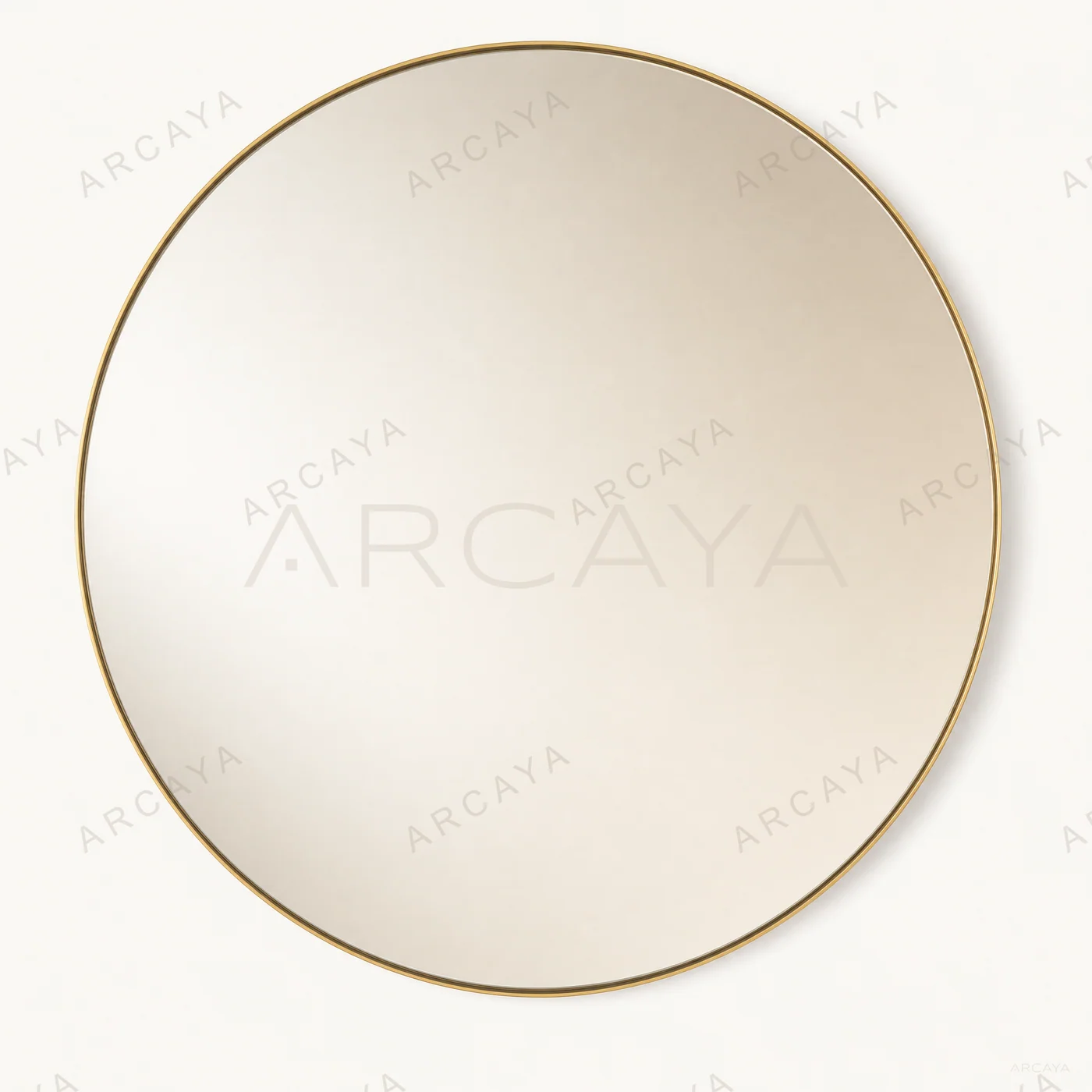 Delphi Brass Round Wall Mirror