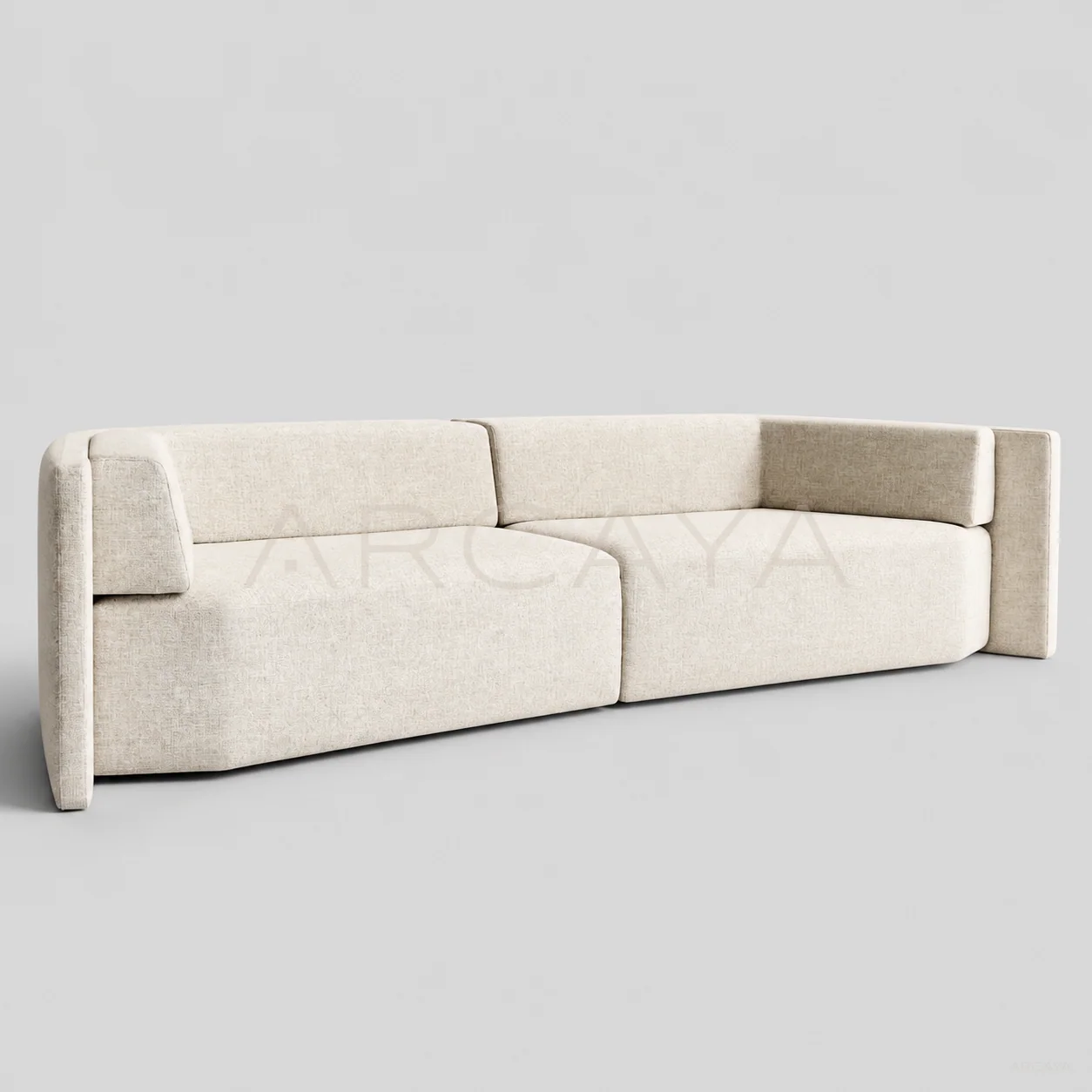 Sable Onyx Straight Sofa - front view 01