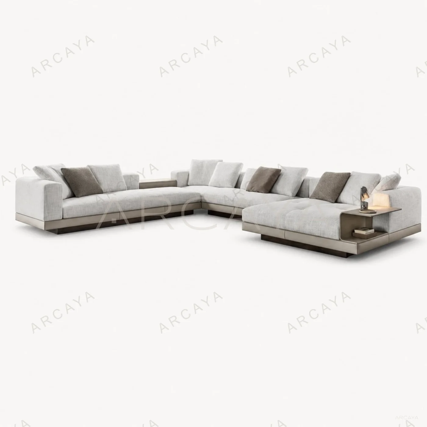 L-Shaped Modular Sofa With Side Storage