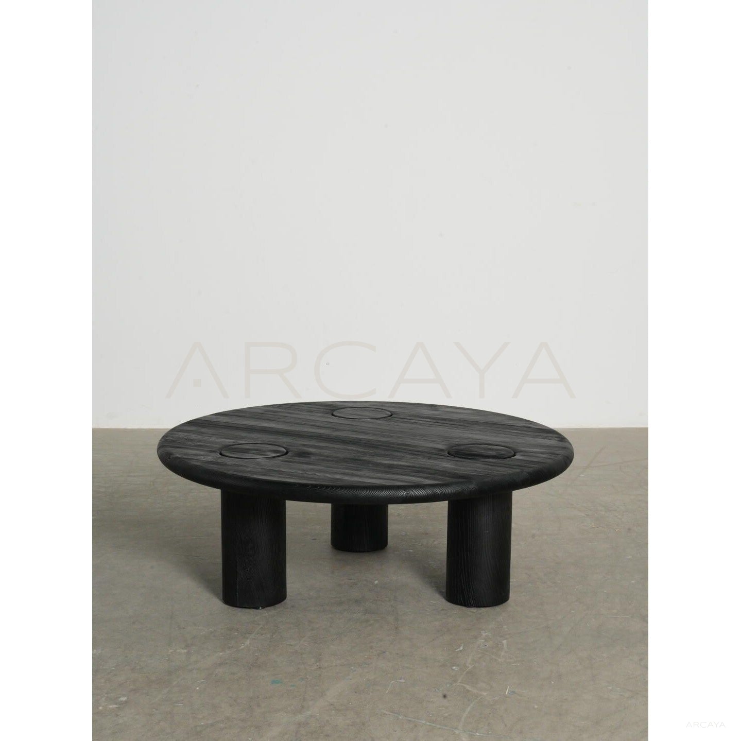 Ink Black Textured Coffee Table