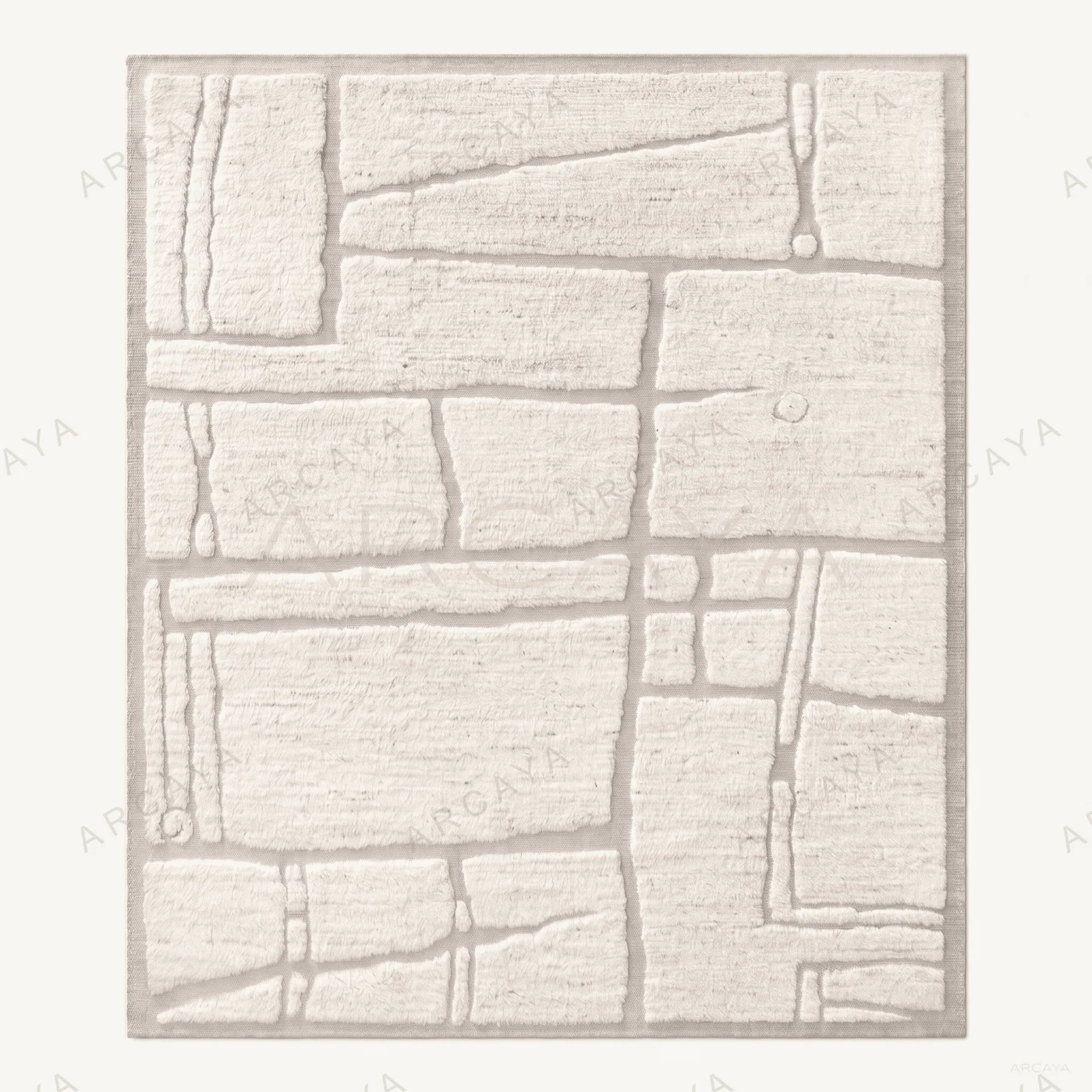 Abstract Block Pattern Plush Area Rug