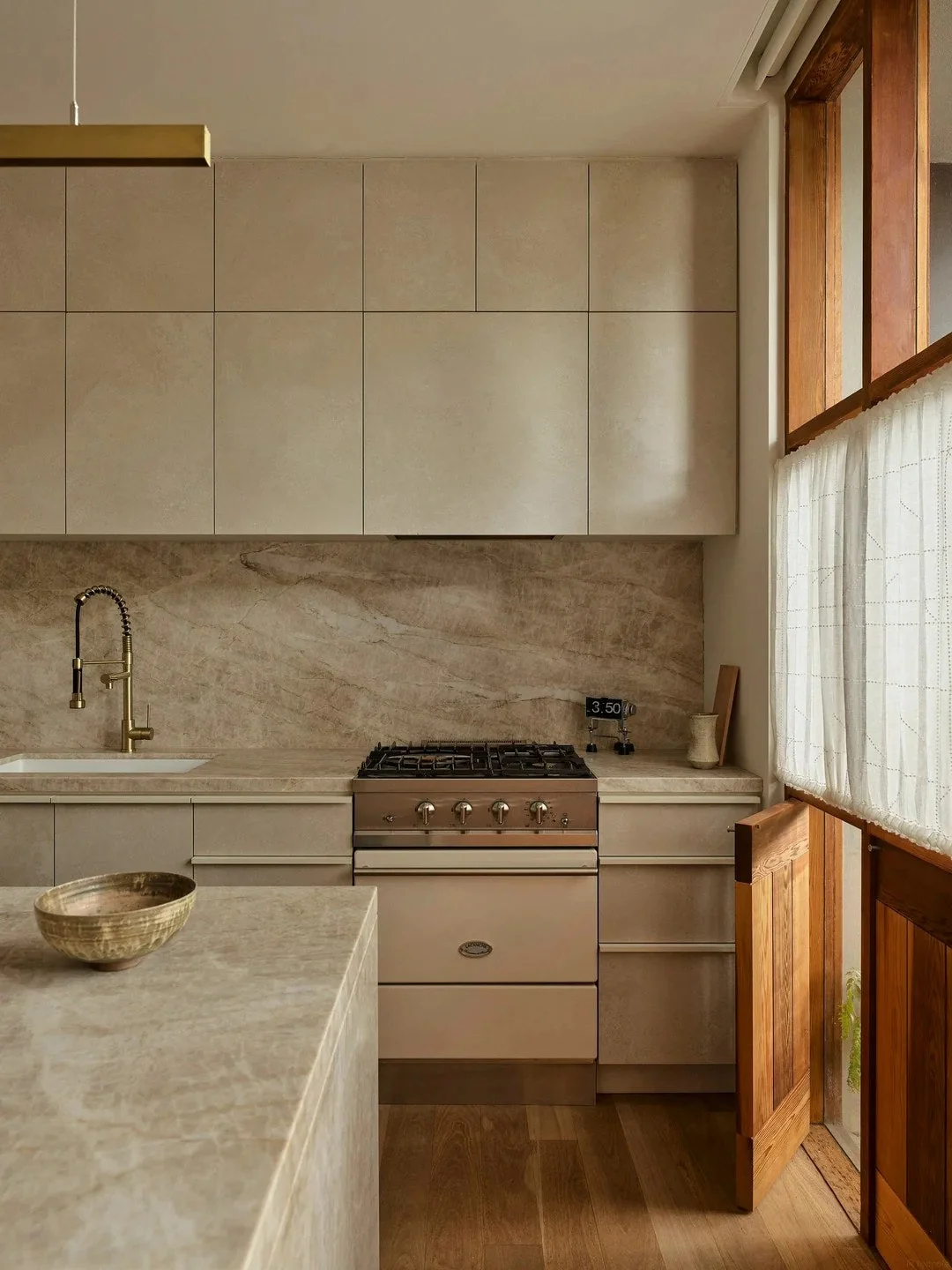 Use stone as a soft backdrop