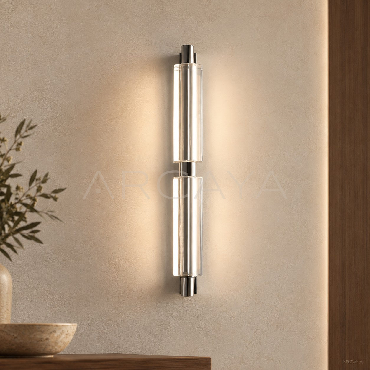 Clear Geometric Crystal Bar Wall Light 80605