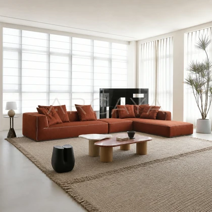 Elodie Bay Straight Sofa - front view 01