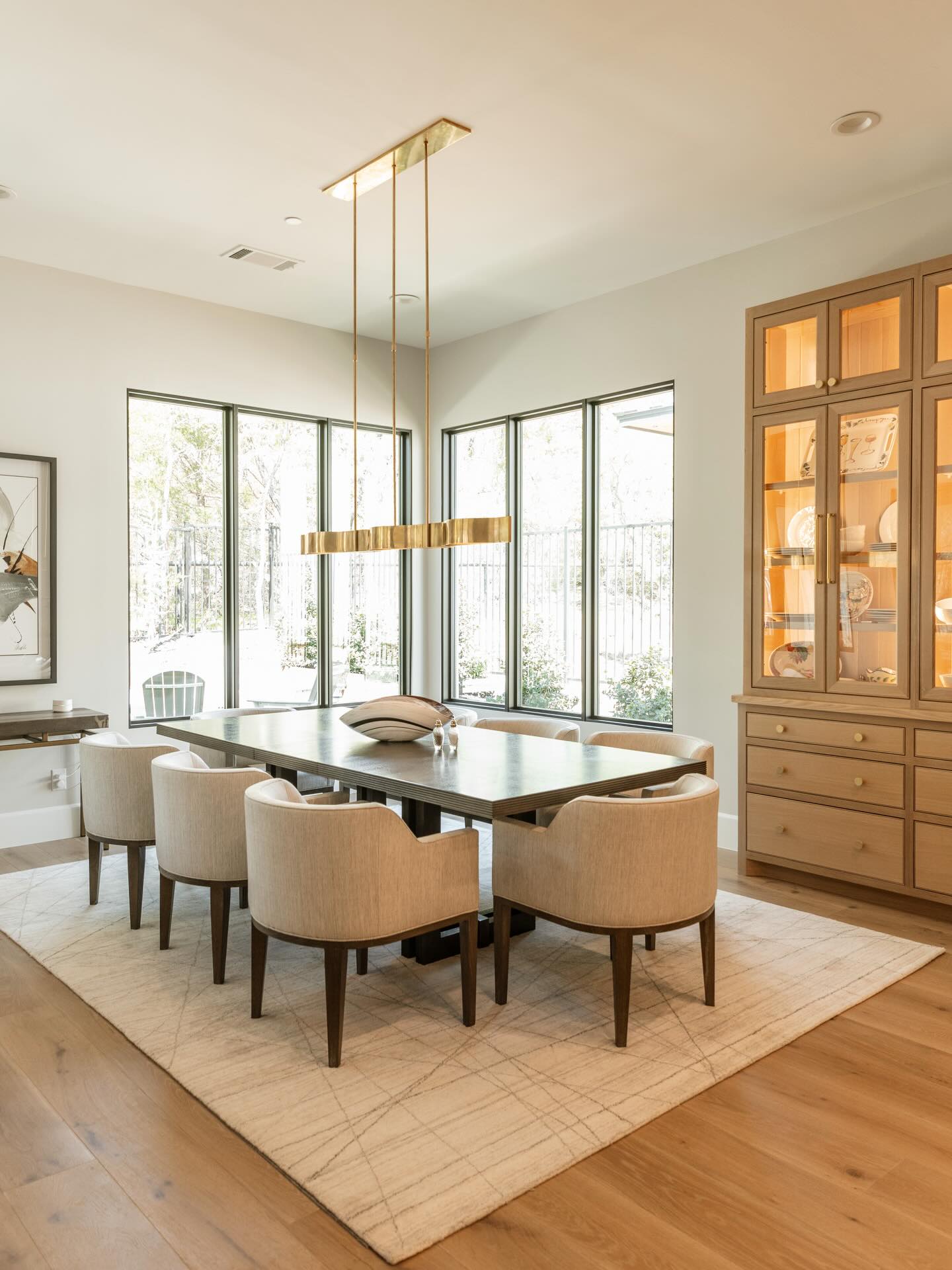 Add a Lit Display Cabinet  contemporary dining room idea
