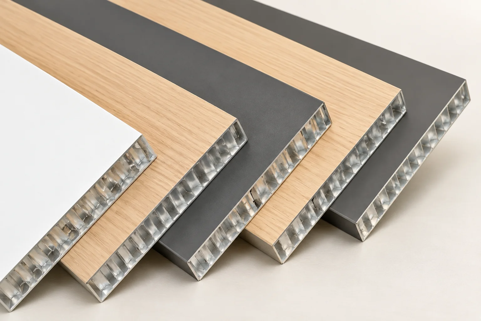 Aluminium honeycomb composite sample