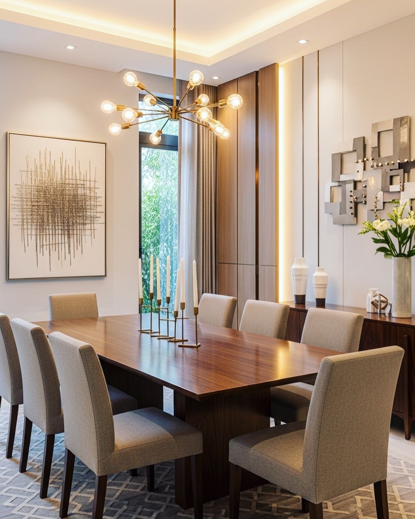 Layer Your Lighting  contemporary dining room idea