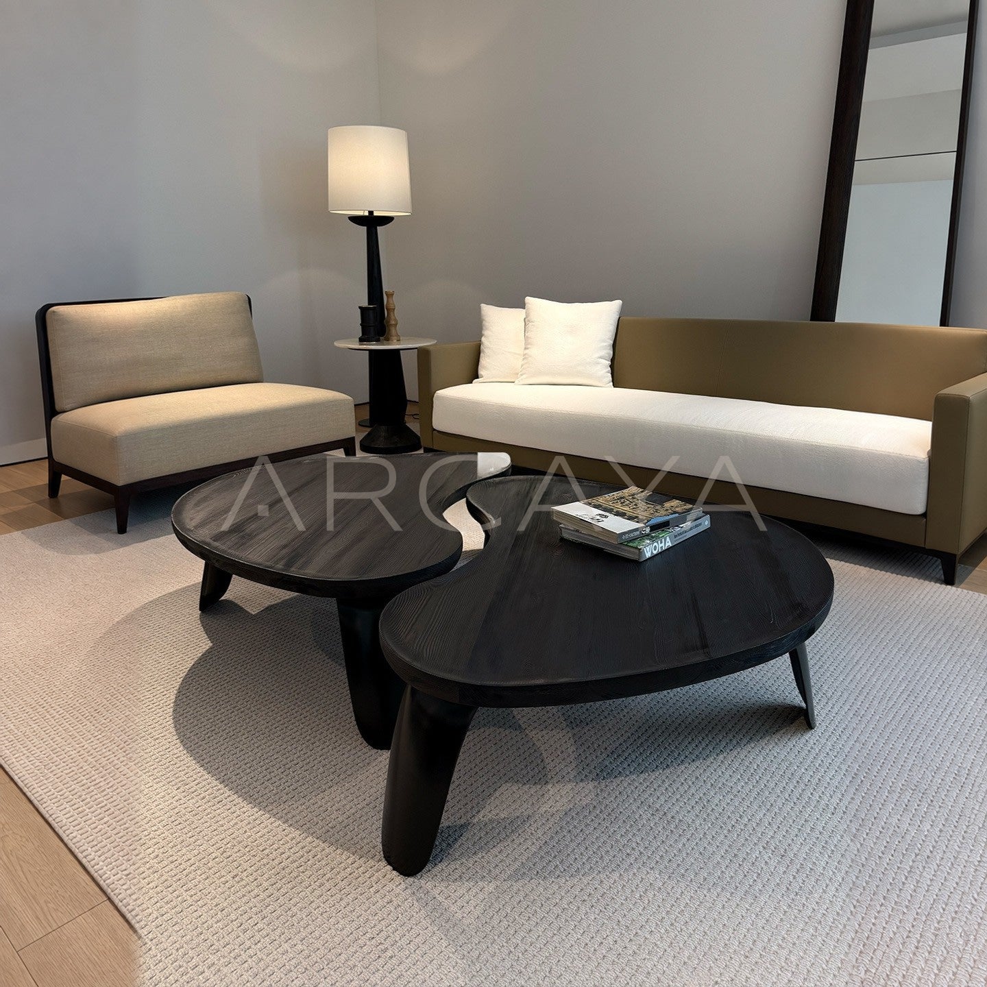 Irregular Solid Wood Coffee Table