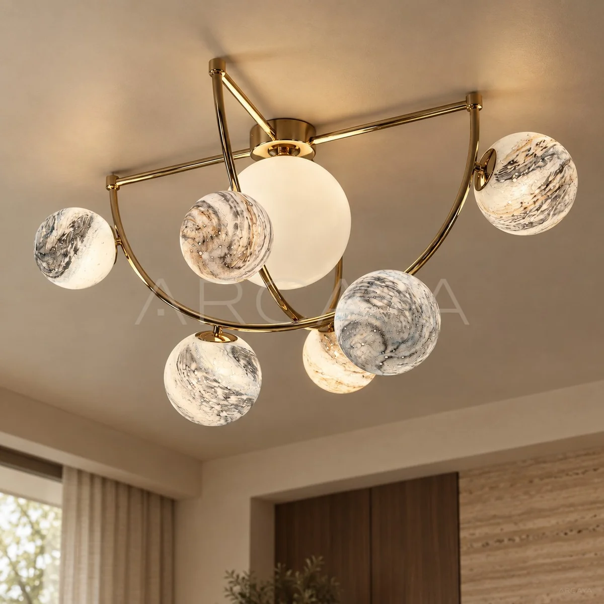 Stone Planet Ceiling Light 60184