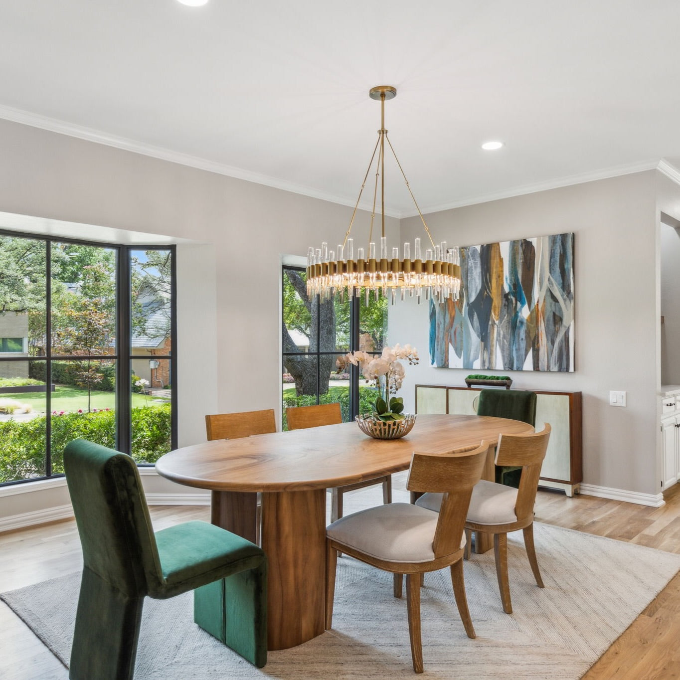 Anchor the Room with a Sculptural Table  contemporary dining room idea