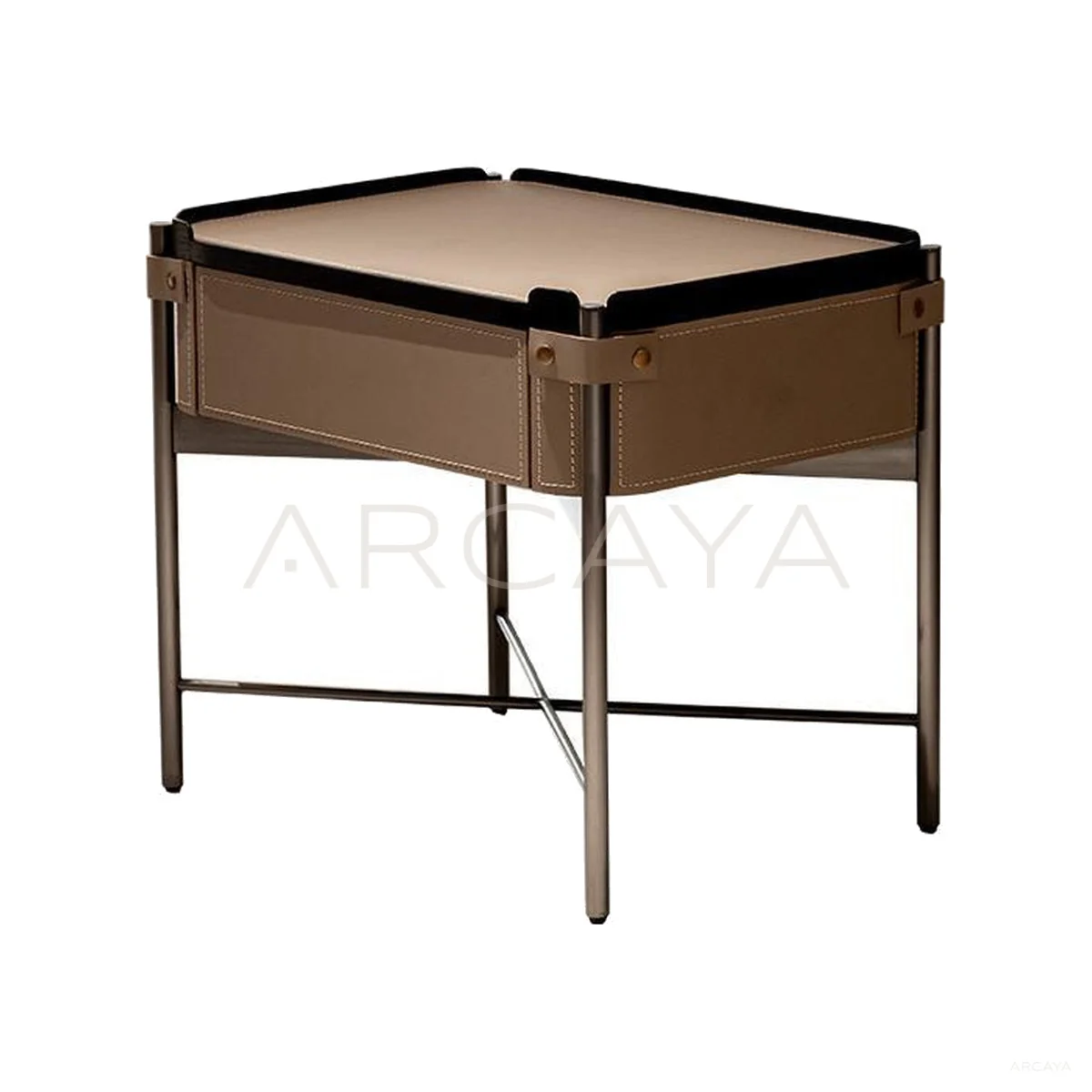 Orla Birch Nightstand - product view on a white background 01