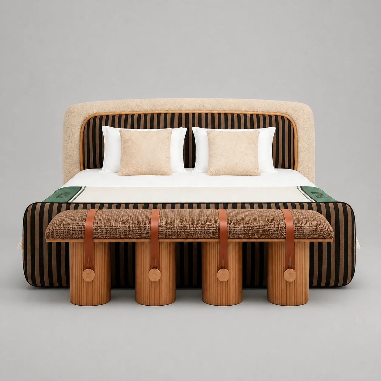 A00043 Bed in a finished interior.