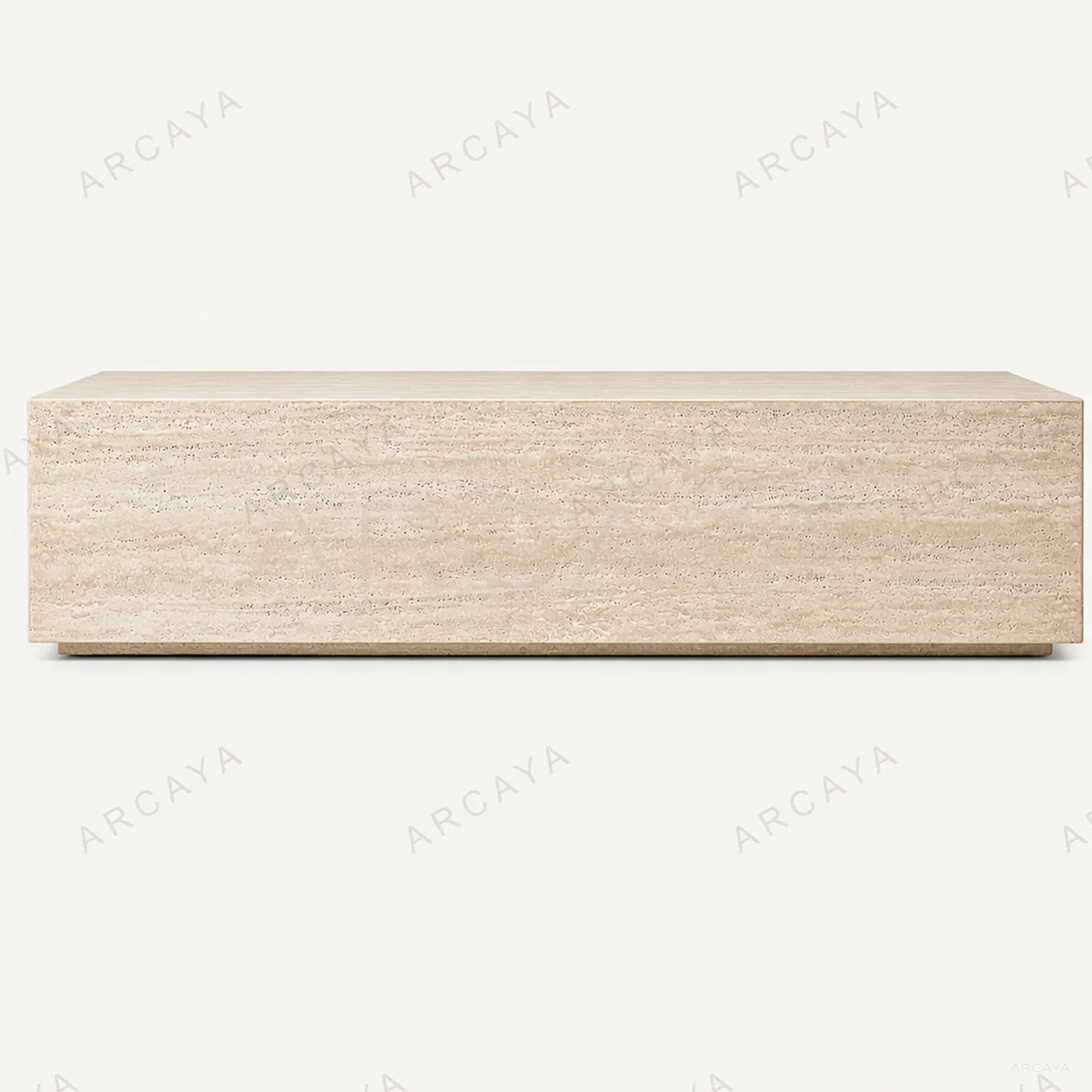Bloc Travertine Cube Table