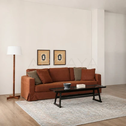 Elodie Elm Straight Sofa - front view 01