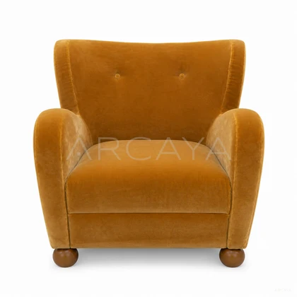 Haven Ivory Lounge Chair - front view 01