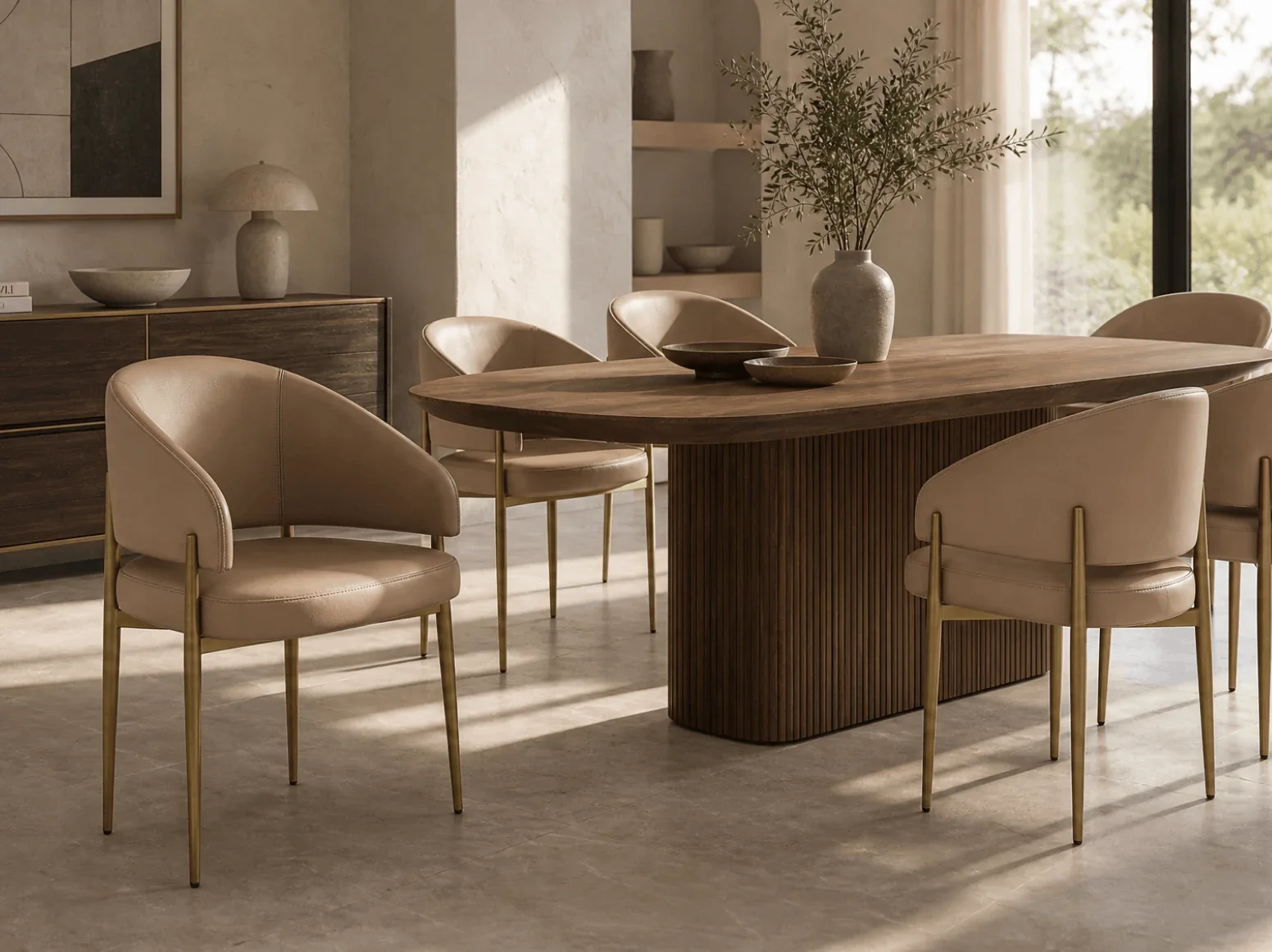 Leather Chairs in a styled room