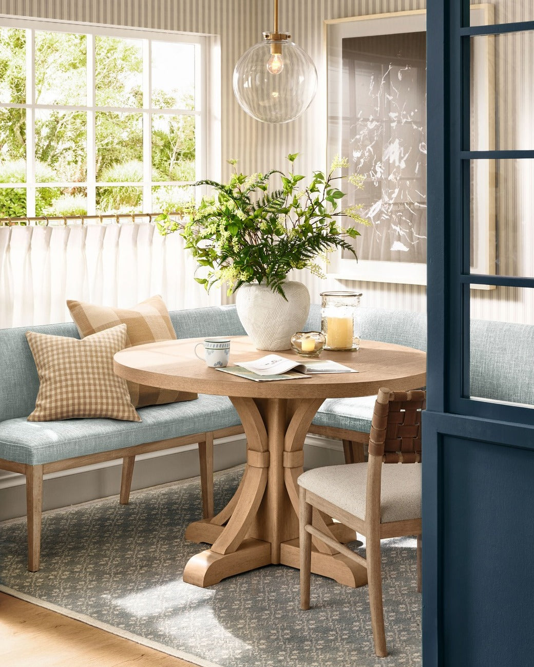 Save Space with a Banquette  contemporary dining room idea