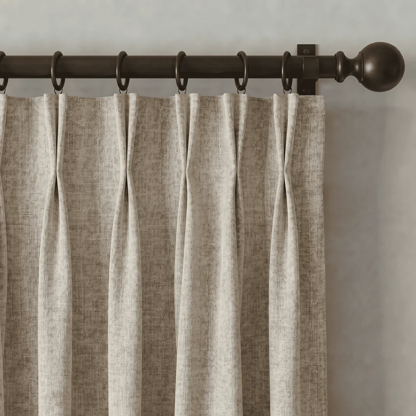 Woven Textured Linen Blend Curtain Fabric
