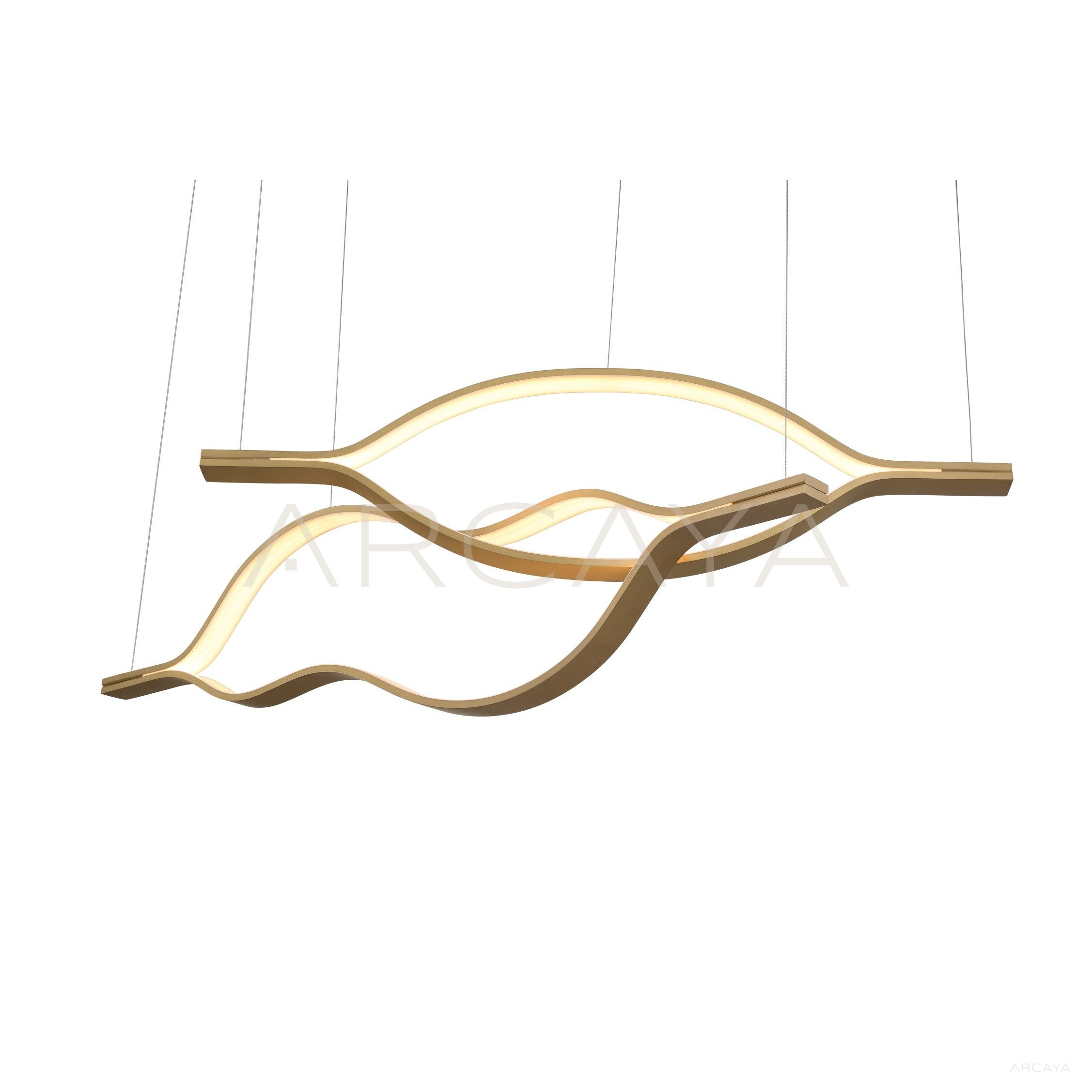 Streamline Gold Halo Linear Pendant Light 60172