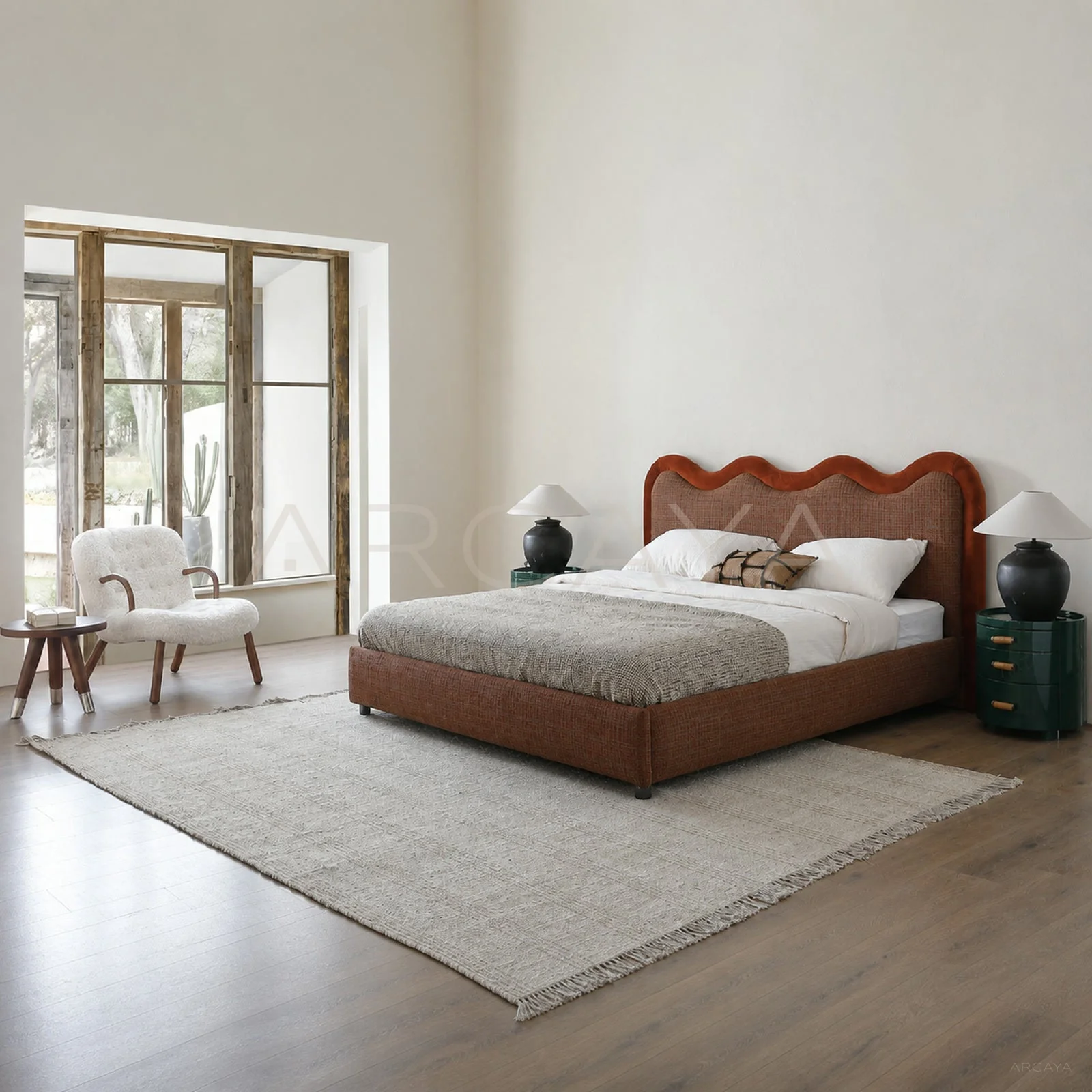 Aurelia Pearl Bed - front view 01