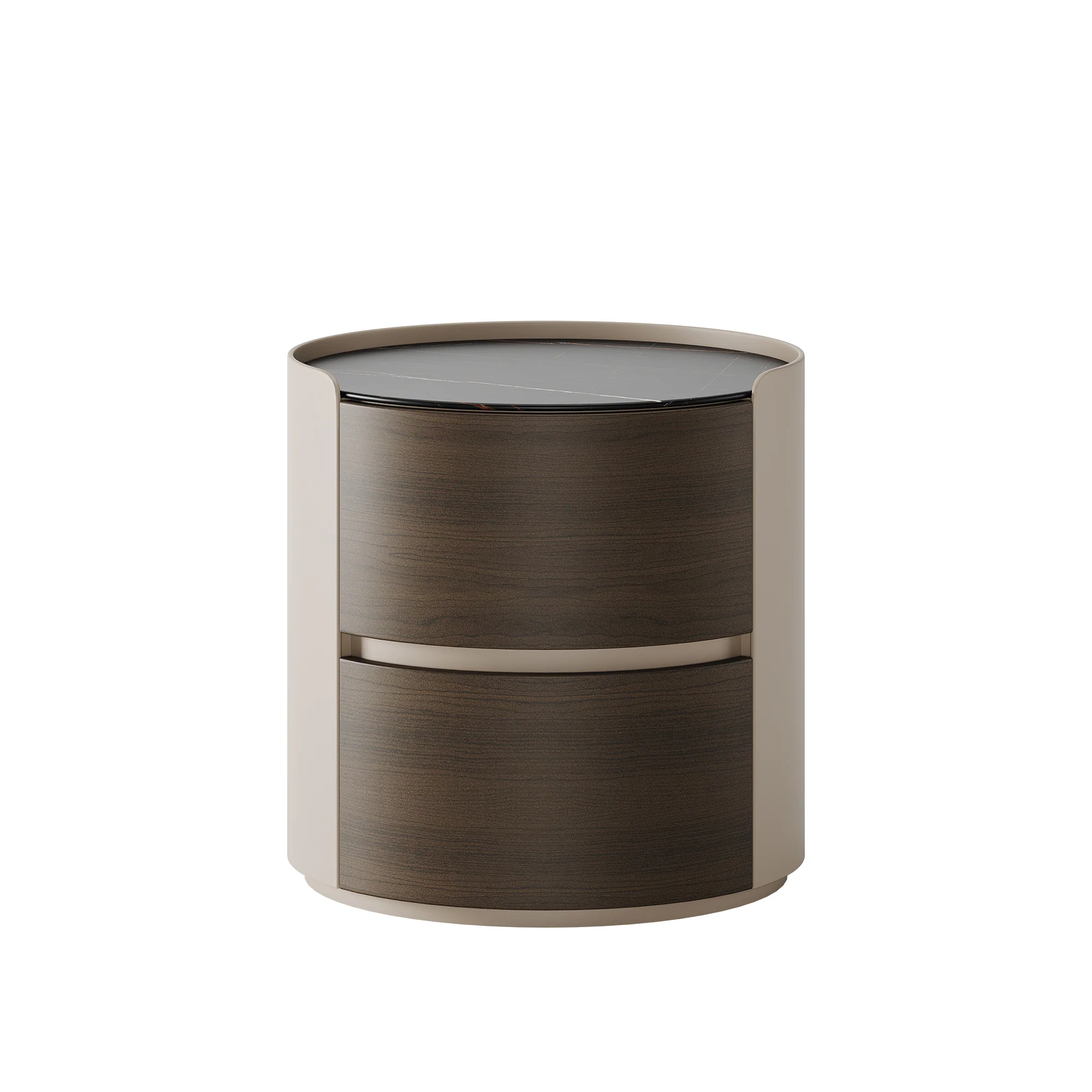 Nightstand in a finished interior.