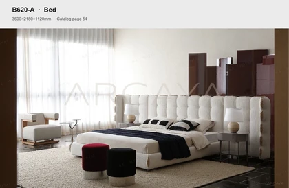 Aveline Ash Bed - front view 02