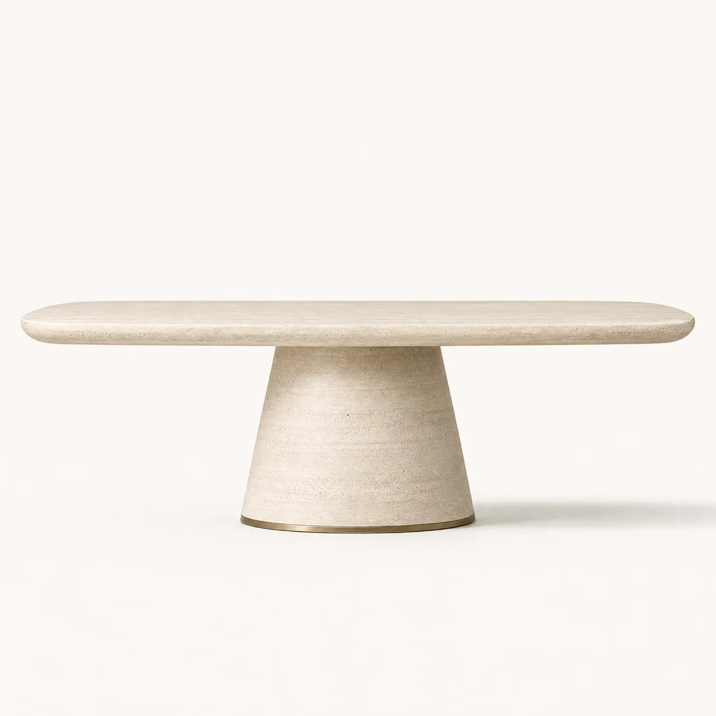 Arco Travertine Conical Table
