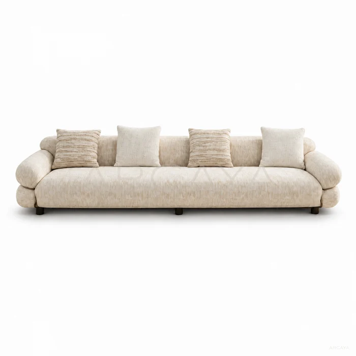 Isla Brook Straight Sofa - product view with realistic grounded contact shadow