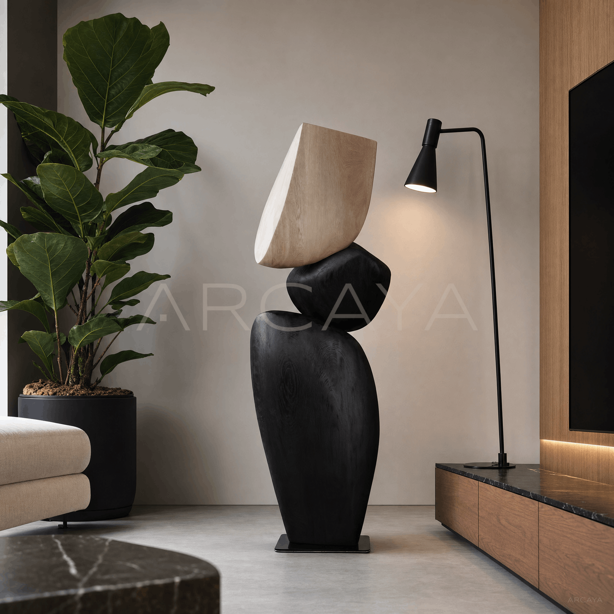 Black White Balance Sculpture