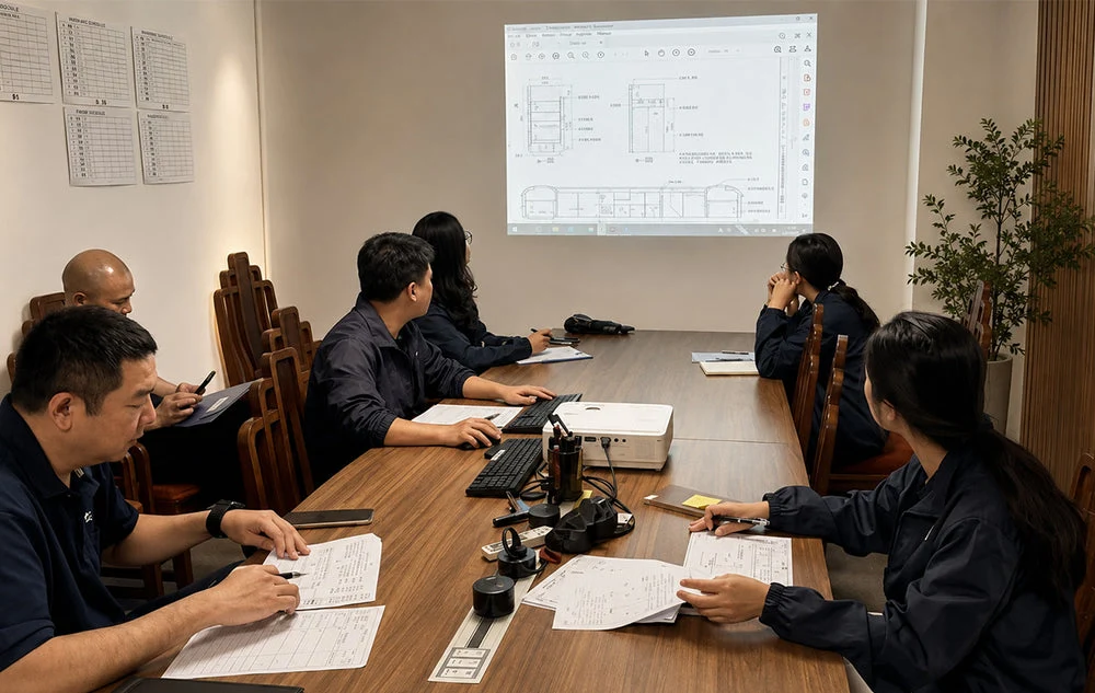 Project discussion with drawings and written requirements