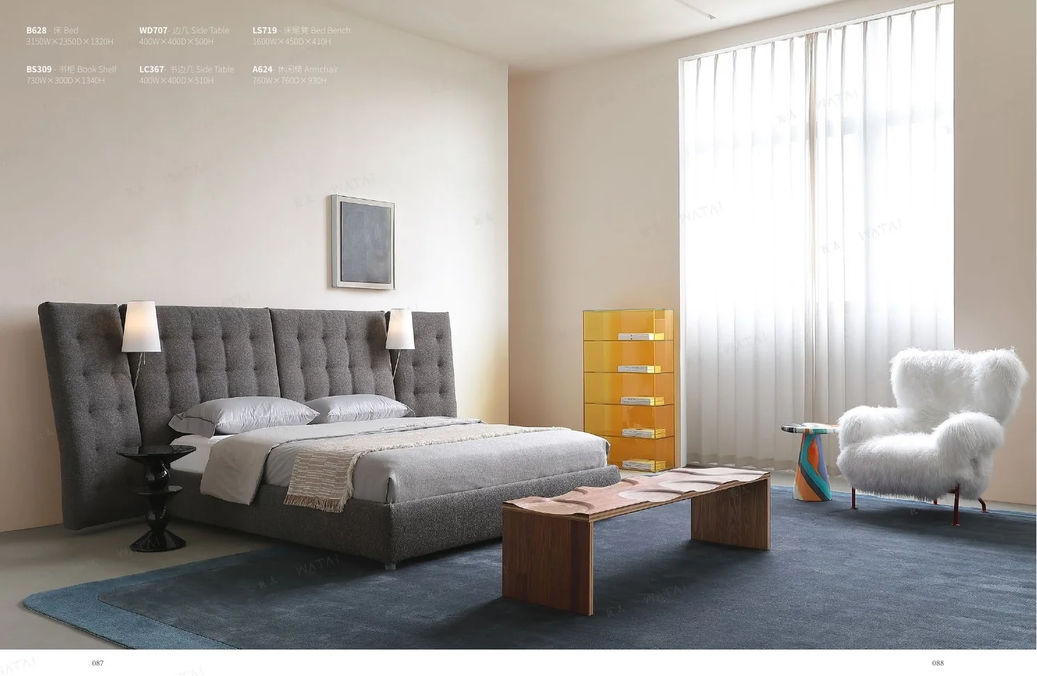 Bedroom proportions and finishes