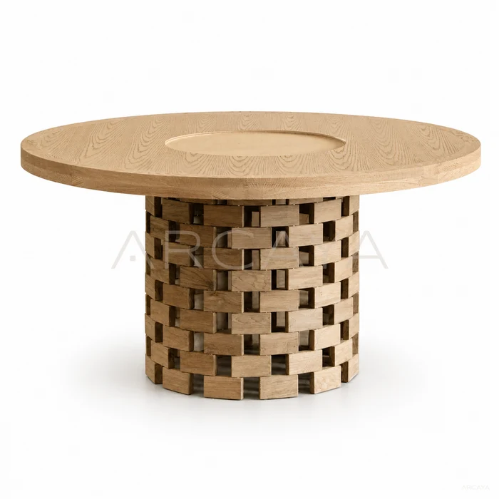 Sable Dune Dining Table - product view on a white background 01